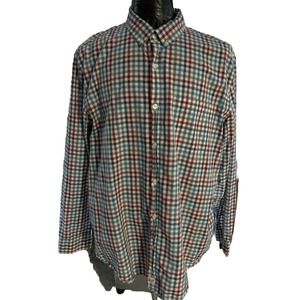 Vineyard Vines Men Murray Shirt XXL Green blue Red Plaid Long Sleeve Button Down